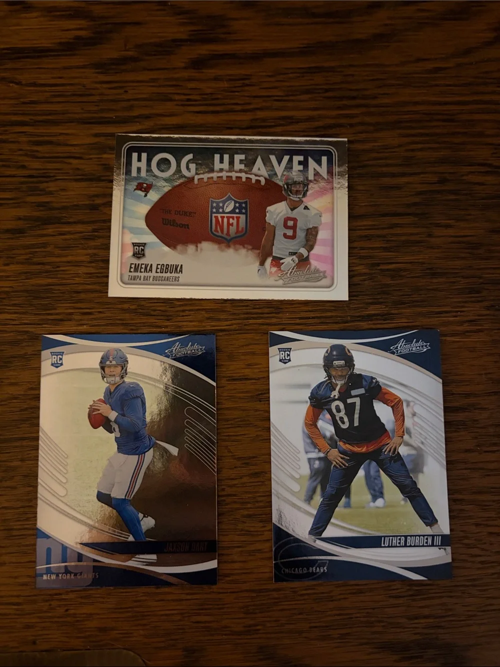 Jaxon dart Luther burden and emeka ebuka rookie card lot